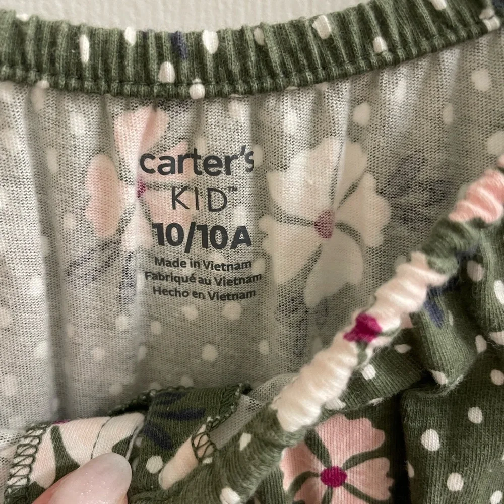 Carter’s Charming Green Floral Kids Dress. Girls Size 10